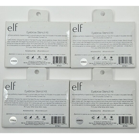 Pack Of 4 e.l.f. Eyebrow Stencil Kit contains 4 stencils #1732 (New/Sealed) NIB - Picture 2 of 2